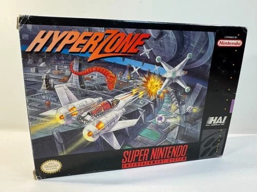 HyperZone (Super Nintendo SNES, 1991) 100% Complete CIB Great Shape!