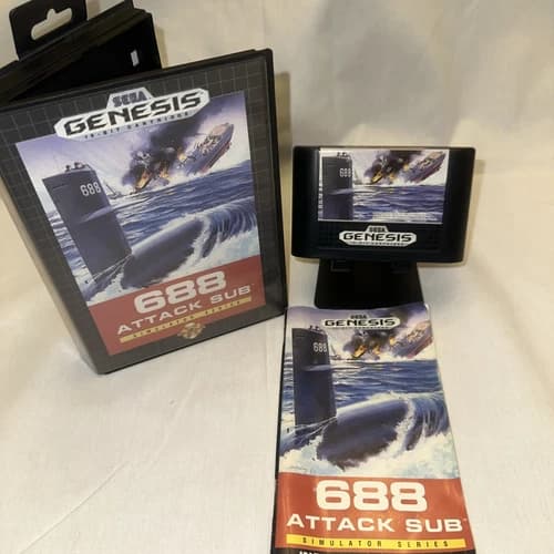 Sega Genesis 688 Attack Sub Complete In Box Tested