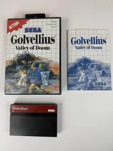 Golvellius: Valley of Doom (Sega Master, 1988) Cib Manual And Game