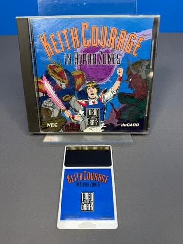 TURBOGRAFX-16 TURBO GRAFX 16 KEITH COURAGE IN ALPHA ZONES GAME COMPLETE CIB