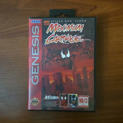 Spider-Man and Venom: Maximum Carnage (Sega Genesis) CIB - Tested - Free Ship