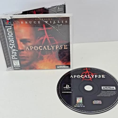 Apocalypse Sony PlayStation 1 PS1, 1998 CIB Complete Bruce Willis Video Game