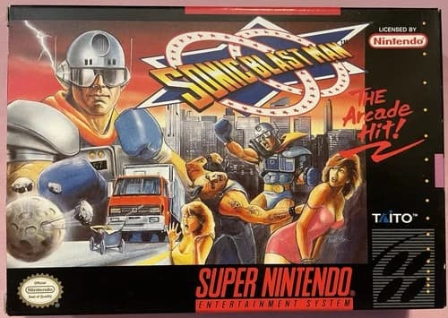 Sonic Blast Man (Super Nintendo SNES 1992) SNES CIB RARE