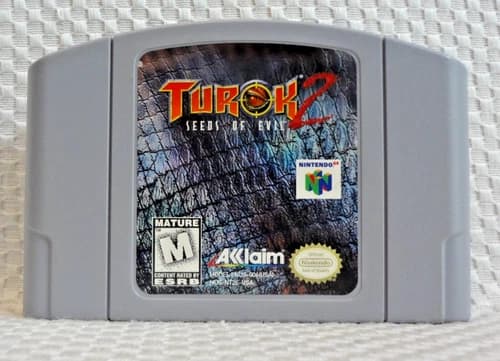 Nintendo 64 N64 Turok 2 Seeds of Evil Video Game Cartridge - Tested!