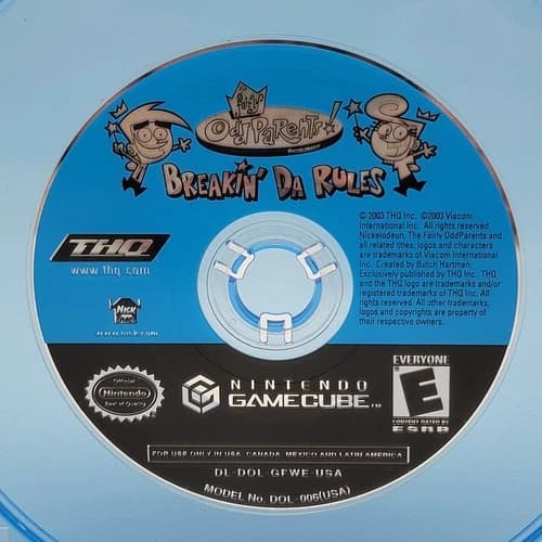 Fairly OddParents: Breakin' Da Rules (Nintendo GameCube, 2003) - Disc Only