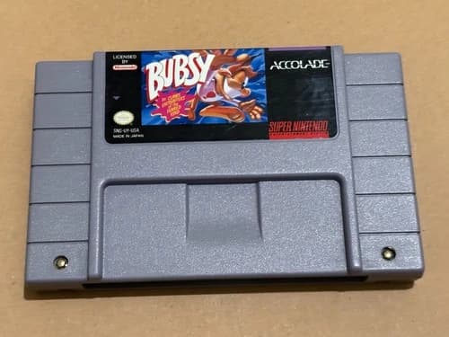 Super Nintendo SNES Bubsy (Cleaned, Tested & Working)