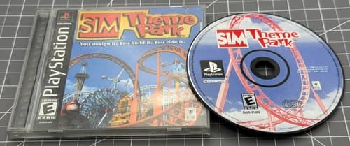 Sim Theme Park (PlayStation 1 PS1) Complete w/ Manual CIB