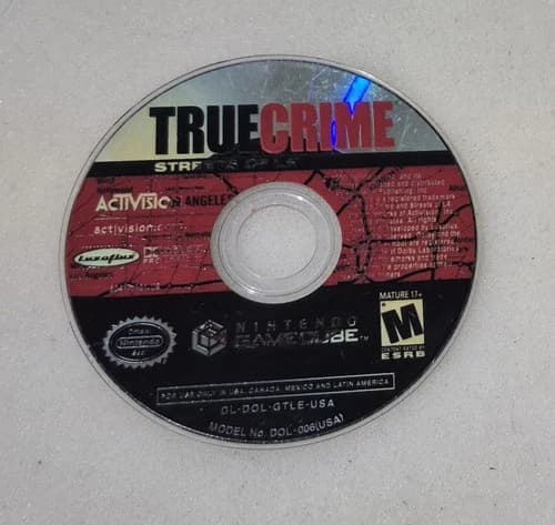True Crime Streets of L.A. (Nintendo GameCube, 2003) Disc Only Tested And Works