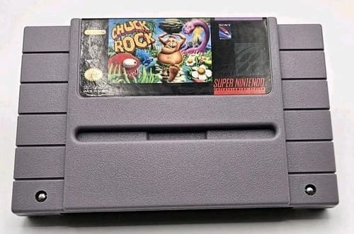 Sony Imagesoft Chuck Rock Platformer Game SNES NTSC-U/C Cart Only ***Tested***