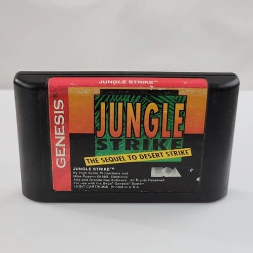 Jungle Strike (Sega Genesis, 1993) Cartridge Only Tested Helicopter War Shooter