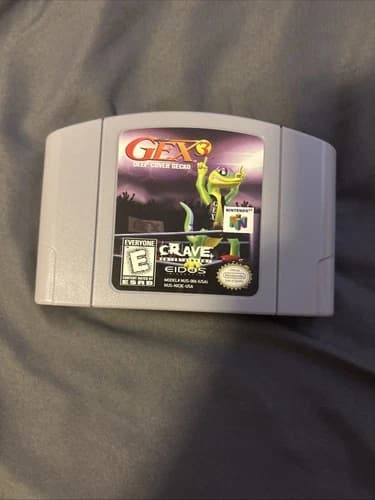 Gex 3: Deep Cover Gecko Nintendo 64 N64 Cartridge, 1997, Tested Authentic