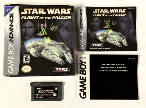 Star Wars Flight of the Falcon (Nintendo Game Boy Advance, 2003) GBA CIB