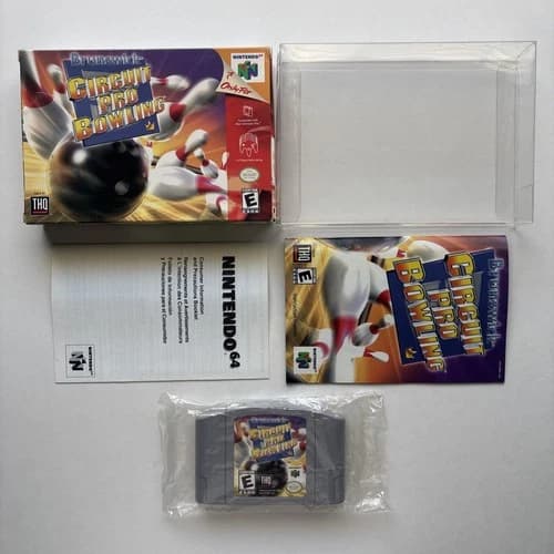 Brunswick Circuit Pro Bowling Nintendo N64 CIB Complete In Box Manual Authentic