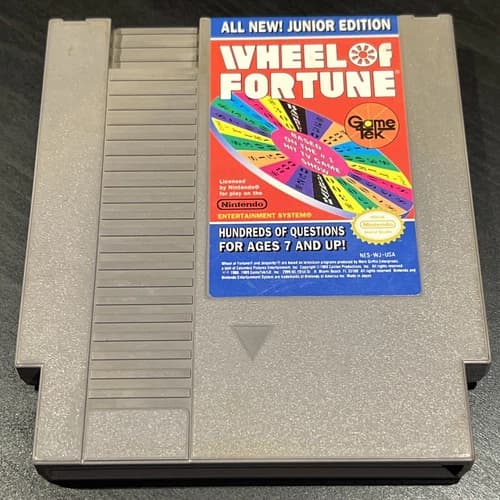 Wheel of Fortune - Junior Edition (NES, Nintendo Entertainment System, 1989)