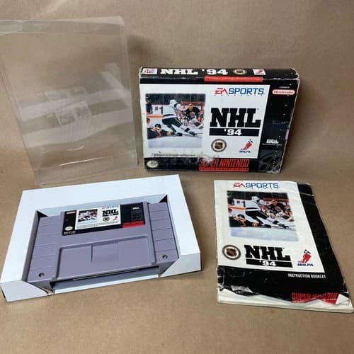 NHL 94 (SNES, 1993)- Carl/ Manual/ Box! Tested/ Authentic- See Pics
