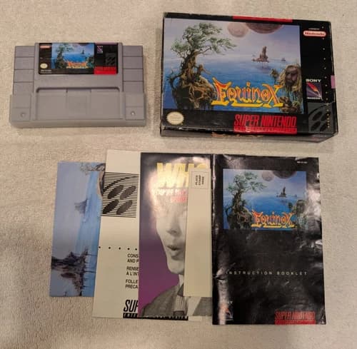 Super Nintendo SNES Equinox Box CIB COMPLETE TESTED