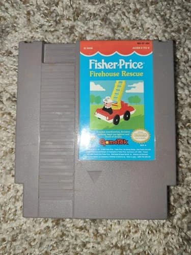 Fisher-Price: Firehouse Rescue (Nintendo NES, GameTek, Educational, US, 1990)