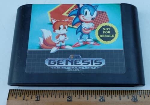 Sega Genesis Sonic The Hedgehog 2 Game Cartridge Clean FAST SHIP