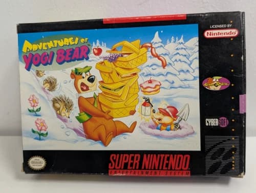 Adventures Of Yogi Bear Super Nintendo SNES Authentic Complete In Box