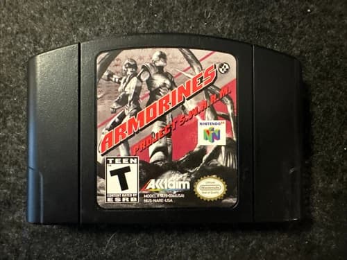 Armorines Project S.W.A.R.M. (Nintendo 64, 1999) N64 Authentic Cartridge Only