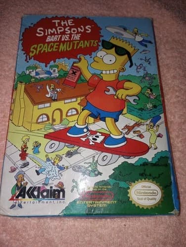 The Simpsons Bart vs. the Space Mutants (Nintendo NES 1991) Complete With Manual