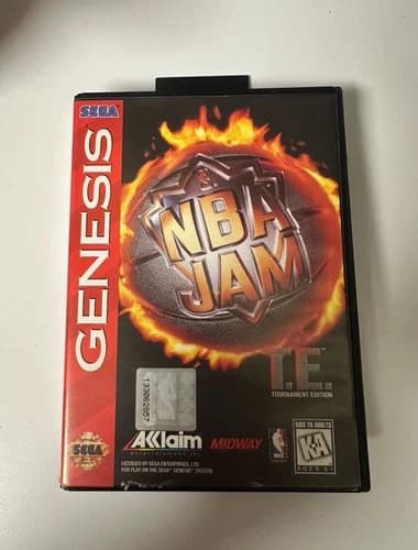 NBA Jam TE Tournament Edition Sega Genesis Complete CIB Tested