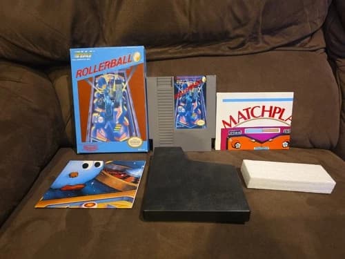 NINTENDO NES ROLLERBALL COMPLETE IN BOX CIB RARE AUTHENTIC TESTED