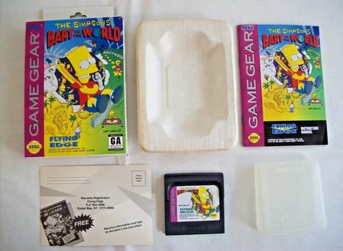 Sega Game Gear The Simpsons Bart vs. The World Original Complete in Box NICE