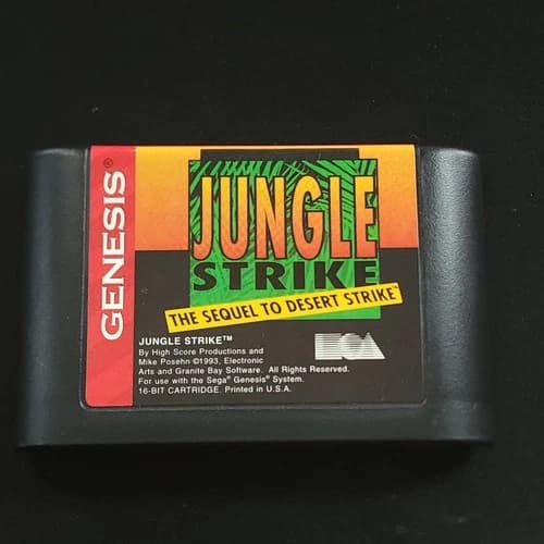 Jungle Strike Sega Genesis Game Only NTSC-U/C Tested Authentic