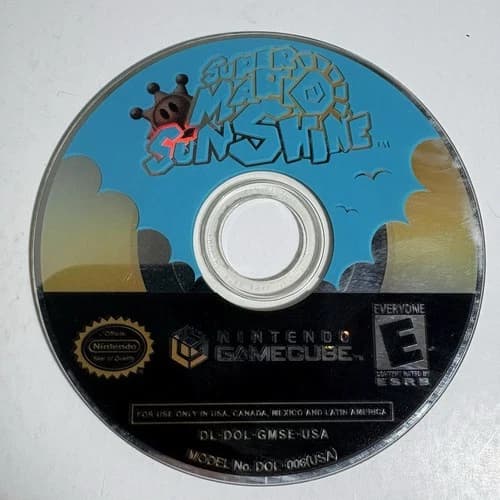 Super Mario Sunshine Nintendo Gamecube DISC ONLY Loose Tested Clean Fast Ship