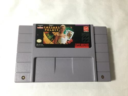 SUPER CAESARS PALACE Super Nintendo SNES 1993 AUTHENTIC - SHIPS FREE!