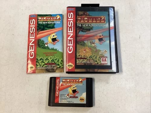 Pac-Man 2: The New Adventures Sega Genesis, 1994 CIB Manual Lenticular Tested G