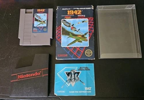 1942 Capcom (Nintendo Entertainment System NES) - Complete - Tested - Authentic
