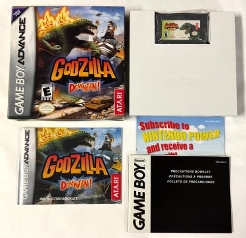 Godzilla: Domination! (Nintendo Game Boy Advance, 2002) GBA CIB Authentic