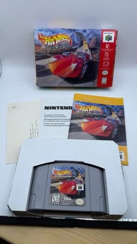 Hot Wheels: Turbo Racing (Nintendo 64, 1999) N64 complete in box CIB reg card