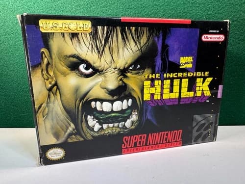 the Incredible Hulk (Super Nintendo SNES, 1994) FULLY Complete CIB Authentic