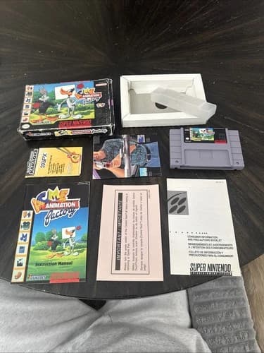 Super Nintendo SNES Game Acme Animation Factory CIB Complete In Box