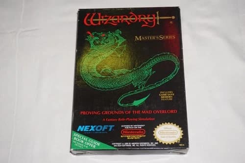 Wizardry: Proving Grounds of the Mad Overlord (Nintendo NES) Complete in Box CIB