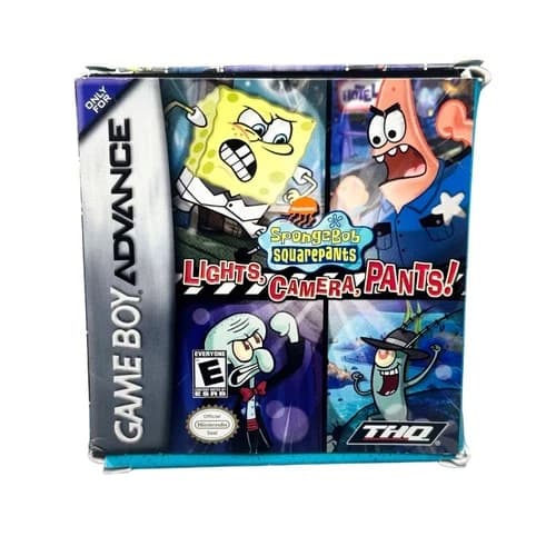 Spongebob Squarepants Lights, Camera, Pants! For Nintendo Gameboy Advance. CIB.