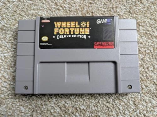 Wheel of Fortune Deluxe Edition SNES - Authentic Cartridge Only, Clean *Tested*