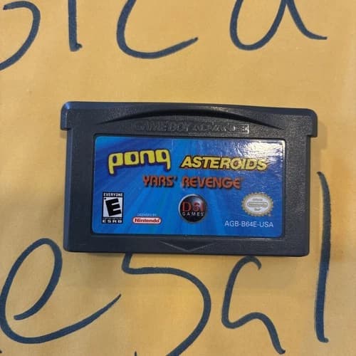 Pong Asteroids Yars' Revenge Nintendo Game Boy Advance Game GBA - TESTED & WORKS