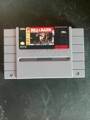 Bulls vs. Blazers and the NBA Playoffs (Super Nintendo, 1992) SNES Cart Tested