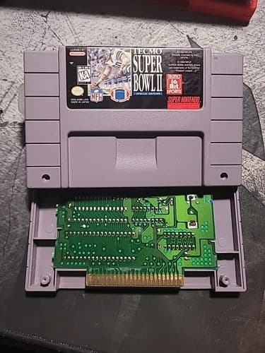 Mint Tecmo Super Bowl II 2 Special Edition SNES Cartridge Authentic Tested Rare