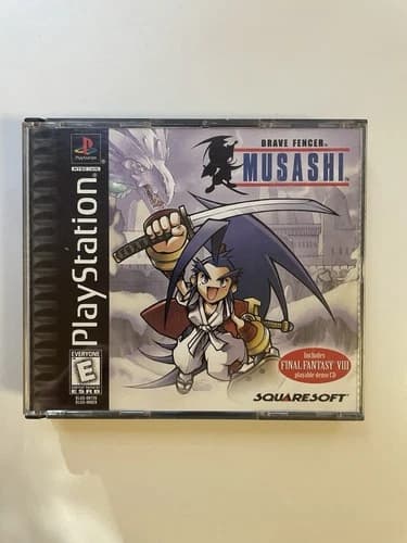 Brave Fencer Musashi 1998 PlayStation 1 PS1 Complete with Final Fantasy 8 Demo