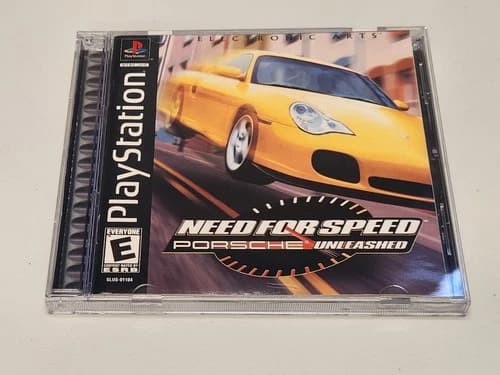 Need for Speed Porsche Unleashed Sony Playstation 1 PS1 Black Label CIB