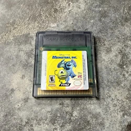 Disney Pixar Monsters Inc Nintendo Game Boy Color GBC Tested Authentic Cartridge