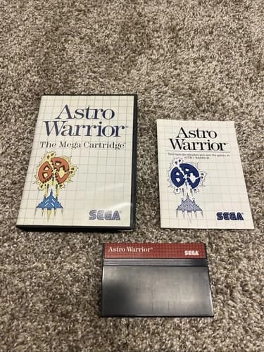 Astro Warrior (Sega Master, 1986) CIB Complete With Manual