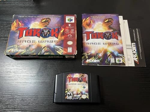 Turok: Rage Wars (Nintendo 64, 1999) N64 CIB Complete Tested
