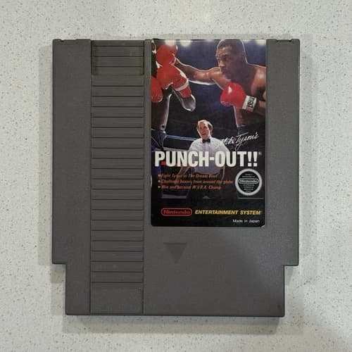 Mike Tyson's Punch-Out!! Authentic NES Game Cartridge - Tested and Working