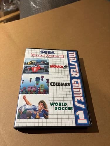Master System Master Games 1 Super Monaco GP, Columns, World Soccer. Working